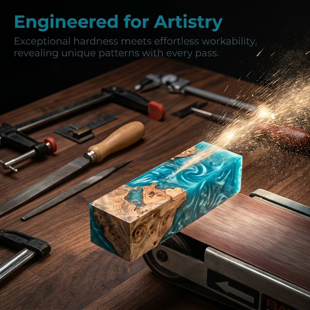 Marbled Epoxy Resin Burl Wood  - Woodworking Epoxy ulasan dan harga